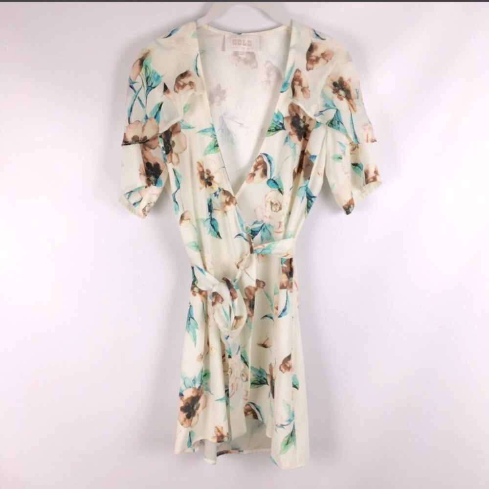 SCF 100% Silk Wrap Dress 1/XS/small